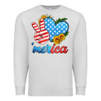 Dove Grey america with heart Premium Sweatshirt - HRA Design Shop