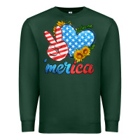 Sports Green america with heart Premium Sweatshirt - HRA Design Shop