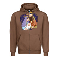 Chestnut holy night jesus birth Zipper Hoodie - Zillion Design Studio