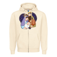 Sandshell holy night jesus birth Zipper Hoodie - Zillion Design Studio