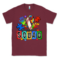 Burgundy baseball support squad autism Classic Tee - Zillion Design Studio