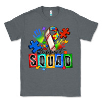 Charcoal Heather baseball support squad autism Classic Tee - Zillion Design Studio