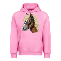 Fuchsia Pink Haflinger Avelignese Horse Urban Hoodie - LillyAllenDesigns
