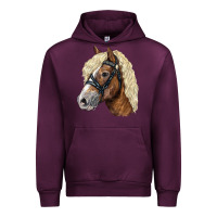 Mauve Wine Haflinger Avelignese Horse Urban Hoodie - LillyAllenDesigns