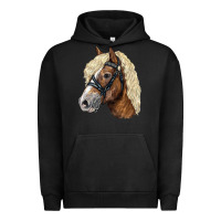 Pigment Black Haflinger Avelignese Horse Urban Hoodie - LillyAllenDesigns