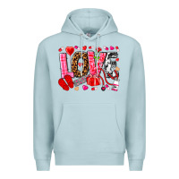 Blue Mist valentines day love nurse Premium Hoodie - NancyCooperArtShop