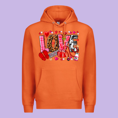 Valentines Day Love Nurse Premium Hoodie Designed By Nancycooperartshop
