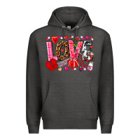 Charcoal Heather valentines day love nurse Premium Hoodie - NancyCooperArtShop