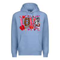 Colony Blue valentines day love nurse Premium Hoodie - NancyCooperArtShop