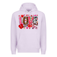Lilac valentines day love nurse Premium Hoodie - NancyCooperArtShop