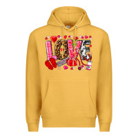 Mustard valentines day love nurse Premium Hoodie - NancyCooperArtShop