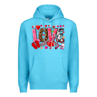 Ocean Blue valentines day love nurse Premium Hoodie - NancyCooperArtShop