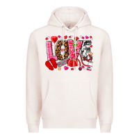 Pale Pink valentines day love nurse Premium Hoodie - NancyCooperArtShop