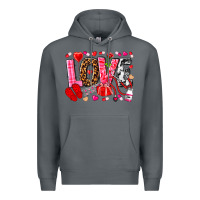Rock valentines day love nurse Premium Hoodie - NancyCooperArtShop
