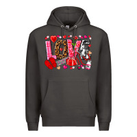 Smoke valentines day love nurse Premium Hoodie - NancyCooperArtShop