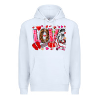 White valentines day love nurse Premium Hoodie - NancyCooperArtShop