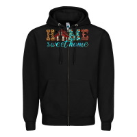 Black home sweet home Zipper Hoodie - texasbilliewilder