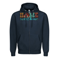 Navy home sweet home Zipper Hoodie - texasbilliewilder
