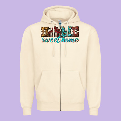 Home Sweet Home Zipper Hoodie Designed By Texasbilliewilder