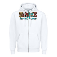 White home sweet home Zipper Hoodie - texasbilliewilder