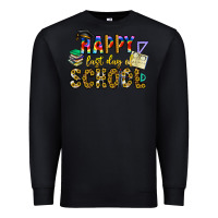 Black happy last day of school Premium Sweatshirt - CowhideDigitalArt
