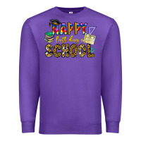 Purple happy last day of school Premium Sweatshirt - CowhideDigitalArt