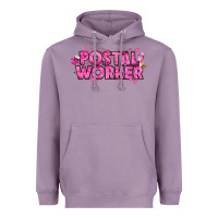 Lavender Breast Cancer Postal Worker Heavyweight Hoodie - texasbilliewilder