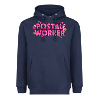 Navy Breast Cancer Postal Worker Heavyweight Hoodie - texasbilliewilder