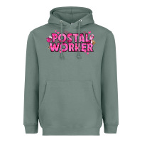 Sage Breast Cancer Postal Worker Heavyweight Hoodie - texasbilliewilder