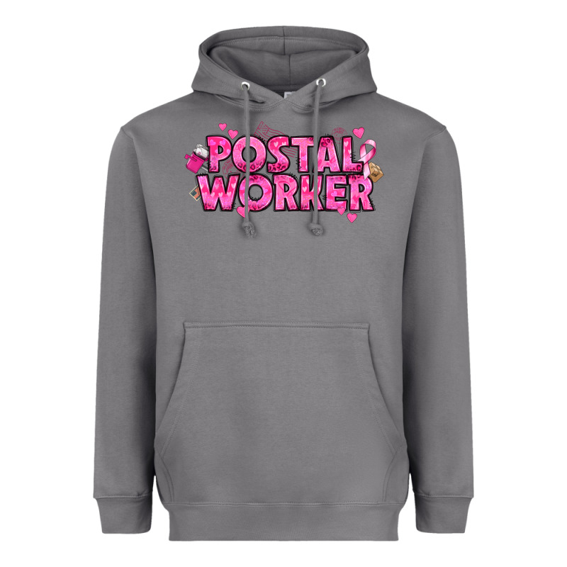 Breast Cancer Postal Worker Heavyweight Hoodie by texasbilliewilder | Teevron