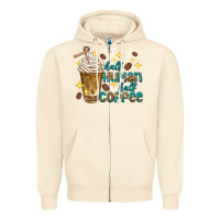 Sandshell half human half coffee Zipper Hoodie - texasbilliewilder