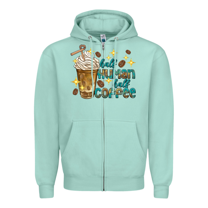 Half Human Half Coffee Zipper Hoodie by texasbilliewilder | Teevron