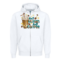 White half human half coffee Zipper Hoodie - texasbilliewilder