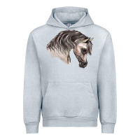 Heather Grey Arabian Horse Urban Hoodie - LillyAllenDesigns