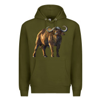 Army Green Buffalo Premium Hoodie - LillyAllenDesigns