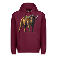 Burgundy Buffalo Premium Hoodie - LillyAllenDesigns