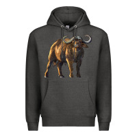 Charcoal Heather Buffalo Premium Hoodie - LillyAllenDesigns