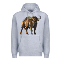 Heather Grey Buffalo Premium Hoodie - LillyAllenDesigns
