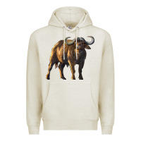 Oatmeal Heather Buffalo Premium Hoodie - LillyAllenDesigns