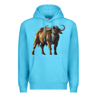 Ocean Blue Buffalo Premium Hoodie - LillyAllenDesigns