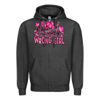 Charcoal Heather cancer picked the wrong girl Zipper Hoodie - RanaPortraitStore