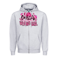 Heather Grey cancer picked the wrong girl Zipper Hoodie - RanaPortraitStore