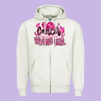 Zipper Hoodie cancer picked the wrong girl