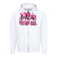 White cancer picked the wrong girl Zipper Hoodie - RanaPortraitStore