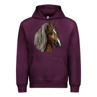 Mauve Wine Tennessee Horse Urban Hoodie - LillyAllenDesigns