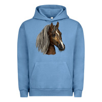Pigment Pebble Blue Tennessee Horse Urban Hoodie - LillyAllenDesigns