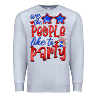 Heather Grey we people like the party Premium Sweatshirt - HRA Design Shop