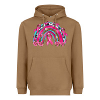 Toasted Coconut Breast Cancer Rainbow Heavyweight Hoodie - texasbilliewilder