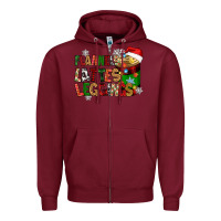 Burgundy flannels lattes Zipper Hoodie - Zillion Design Studio