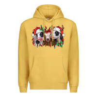 Antique Gold funny christmas heifers Premium Hoodie - Jasminsmagicworld